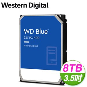 WD 威騰 8TB 3.5吋 5640轉 128MB快取 SATA3 藍標硬碟(WD80EAZZ)