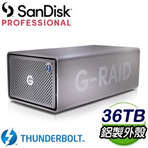 SanDisk Professional G-RAID 2 36TB 專業級桌上型硬碟