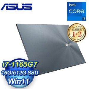 ASUS 華碩 ZenBook Flip UX363EA-0402G1165G7 13吋觸控筆電-綠松灰 (i7-1165G7/16G/512G/W11)