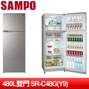 SAMPO 聲寶 480L雙門冰箱 SR-C48G(Y9)晶鑽金