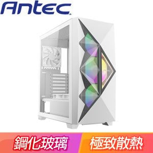 Antec 安鈦克【DF800 FLUX】玻璃透側 ATX電腦機殼《白》(顯卡長40.5/CPU高17.5)