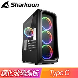 Sharkoon 旋剛 TK5M RGB 玻璃透側機殼《黑》(ATX/顯卡長33.5/CPU高15.7)