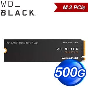WD 威騰 黑標 SN770 500GB M.2 NVMe PCIe SSD固態硬碟(讀:5000M/寫:4000M) WDS500G3X0E