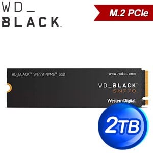 WD 威騰 黑標 SN770 2TB M.2 NVMe PCIe SSD固態硬碟(讀:5150M/寫:4850M) WDS200T3X0E