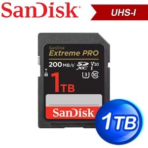 SanDisk 1TB Extreme Pro SDXC UHS-I(V30) U3 記憶卡 (200MB/140MB)