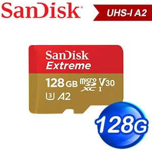SanDisk 128GB Extreme MicroSDXC UHS-I(V30) A2電玩記憶卡 (190MB/90MB)