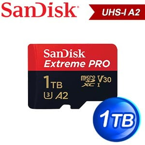 SanDisk 1TB Extreme Pro MicroSDXC UHS-I(V30) A2記憶卡 (200MB/140MB)