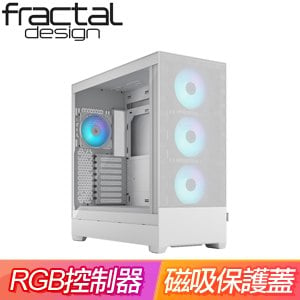 Fractal Design Pop XL Air RGB TG Clear 玻璃透側 E-ATX機殼《白》FD-C-POR1X-01