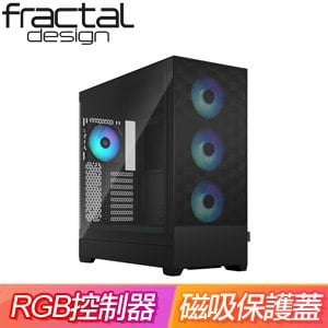 Fractal Design Pop XL Air RGB TG Clear 玻璃透側 E-ATX機殼《黑》FD-C-POR1X-06