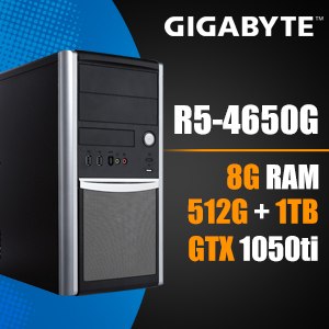 Gigabyte 技嘉 AB4650G GTX1050Ti 桌上型電腦(4650G/8G/512+1T)