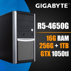 Gigabyte 技嘉 AB4650G GTX1050Ti 桌上型電腦(4650G/16G/256+1T)
