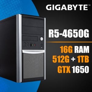 Gigabyte 技嘉 AB4650G GTX1650 桌上型電腦(4650G/16G/512+1T)