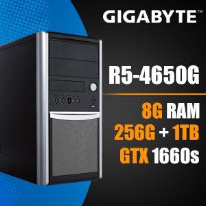Gigabyte 技嘉 AB4650G GTX1660S 桌上型電腦(4650G/8G/256+1T)