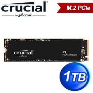 Micron 美光 Crucial P3 1TB M.2 PCIe SSD固態硬碟(讀:3500M/寫:3000M)