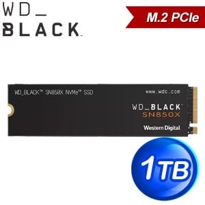 WD 威騰 黑標 SN850X 1TB M.2 NVMe PCIe SSD固態硬碟(讀:7300M/寫:6300M) WDS100T2X0E