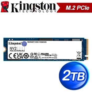 (送電競滑鼠墊)Kingston 金士頓 NV2 2TB M.2 PCIe SSD固態硬碟【三年保】(讀:3500M/寫:2800M)