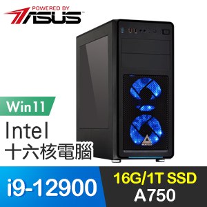 華碩系列【千鈞神雷Win】i9-12900十六核 A750 電玩電腦(16G/1T SSD/Win11)