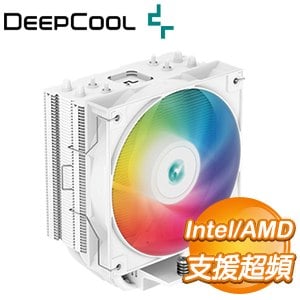 DEEPCOOL 九州風神 AG400 WH ARGB 風扇 四導管 支援 LGA1700 AM5 CPU 散熱器《白》
