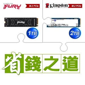 ☆自動省★ 金士頓 FURY Renegade 1TB M.2 PCIe 4.0 SSD(X2)+金士頓 NV2 2TB M.2 PCIe 4.0 SSD(X4)