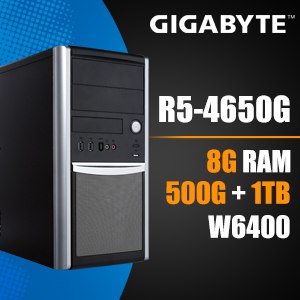 Gigabyte 技嘉 AB4650G W6400 4G 桌上型電腦(4650G/8G/500G+1T)