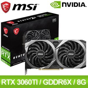 MSI 微星RTX 3060 Ti VENTUS 2X 8GD6X OC 顯示卡- Autobuy購物中心