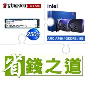 ☆自動省★ 金士頓 NV2 250G M.2 PCIe 4.0 SSD(X5)+Intel Arc A750 8G 顯示卡(X2)