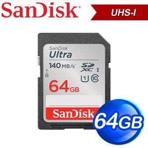 SanDisk 64GB Ultra SDXC UHS-I 記憶卡(140MB/s)