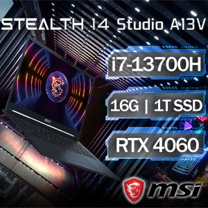 MSI微星 Stealth 14Studio A13VF-021TW 15吋電競筆電(i7-13700H/16G/1T SSD/RTX4060-8G/W11P)