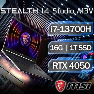 MSI 微星 Stealth 14Studio A13VE-073TW 15吋筆電(i7-13700H/16G/1T SSD/RTX4050-6G/W11P)