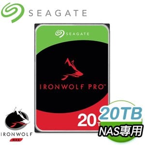 Seagate 希捷 那嘶狼 IronWolf PRO 20TB 7200轉 NAS專用硬碟(ST20000NT001-5Y)