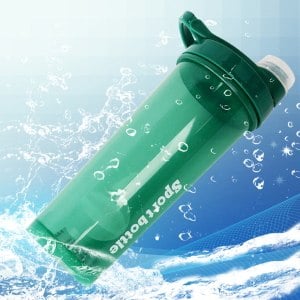 【OSHI歐士】700ml運動活力搖搖杯(贈攪拌球) 健康綠 可榨果汁的環保杯