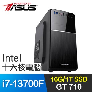 華碩系列【達摩劍法】i7-13700F十六核 GT710 影音電腦(16G/1T SSD)
