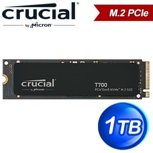 Micron 美光 Crucial T700 1TB PCIe 5.0 NVMe SSD(讀:11700M/寫:9500M)