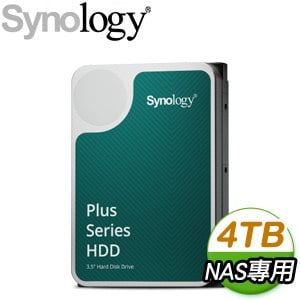 Synology 群暉 HAT3300 PLUS 4TB 3.5吋 5400轉 256MB NAS硬碟(3年保)