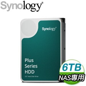 Synology 群暉 HAT3300 PLUS 6TB 3.5吋 5400轉 256MB NAS硬碟(3年保)
