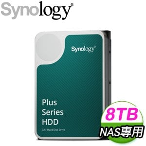 Synology 群暉 HAT3300 PLUS 8TB 3.5吋 5400轉 256MB NAS硬碟(3年保)