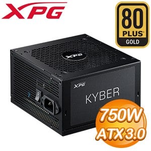 ADATA 威剛 XPG KYBER 750W 金牌 ATX 3.0/PCIE 5.0 電源供應器(5年保)