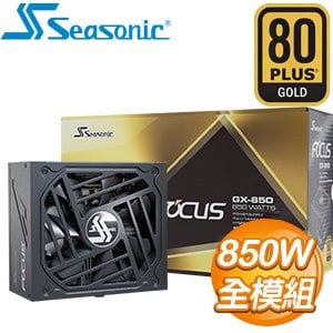 SeaSonic 海韻 Focus GX-850 850W 金牌 全模組 ATX3.0(PCIe 5.0)電源供應器(10年保)