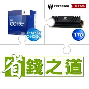 ☆自動省★ i9-13900F(X2)+宏碁 Predator GM7000 1TB M.2 PCIe Gen4x4 SSD(含散熱片)(X3)