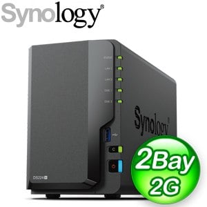 Synology 群暉 DS224+ 2-Bay NAS 網路儲存伺服器