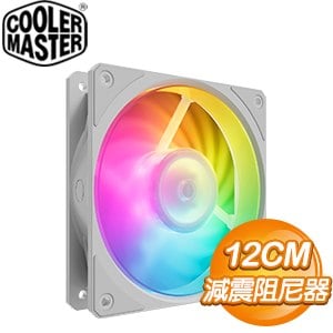 Cooler Master 酷碼 Mobius 120P 2400RPM ARGB 機殼風扇《白》MFZ-M2DW-24NP2-R1