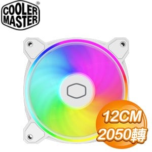 Cooler Master 酷碼 MasterFan MF120 HALO2 ARGB 雙環燈效 PWM 2050轉 機殼風扇《白》MFL-B2DW-21NP2-R2