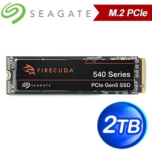 Seagate 希捷 FireCuda 540 火梭魚 2TB M.2 2880 PCIE Gen5 SSD(讀:10000M/寫:10000M) ZP2000GM3A004