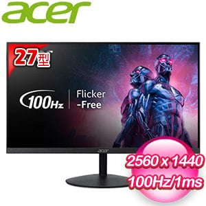 ACER 宏碁 SA272U E 27型 IPS 2K 100Hz抗閃螢幕