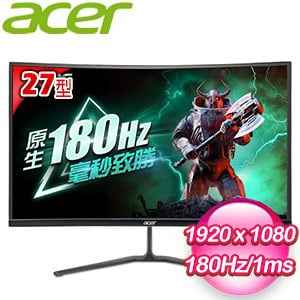 ACER 宏碁 ED270R S3 27型 180Hz 曲面無邊框電競螢幕