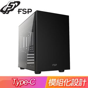 FSP 全漢【CST350(BG)】玻璃透側 顯卡長32 M-ATX電腦機殼《黑》