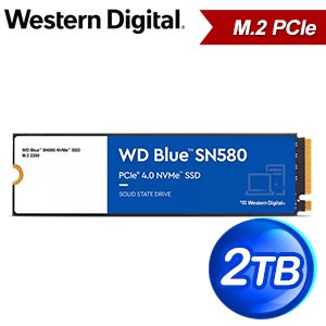 WD 威騰 藍標 SN580 2TB NVMe M.2 PCIe SSD固態硬碟(WDS200T3B0E)