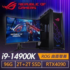 華碩系列【極速騎士】i9-14900K二十四核 RTX4090 ROG電腦(96G/2T+2T SSD)《主機+LCD》