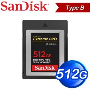 SanDisk Extreme PRO CFexpress 512GB Type B 記憶卡