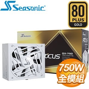 SeaSonic 海韻 Focus GX-750 750W 金牌 全模組 ATX3.0(PCIe 5.0)電源供應器《白》(10年保)